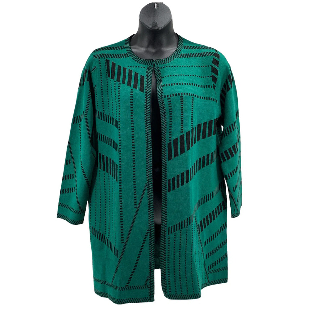 Antthony Geometric Jacquard Topper Emerald/Black - Regular